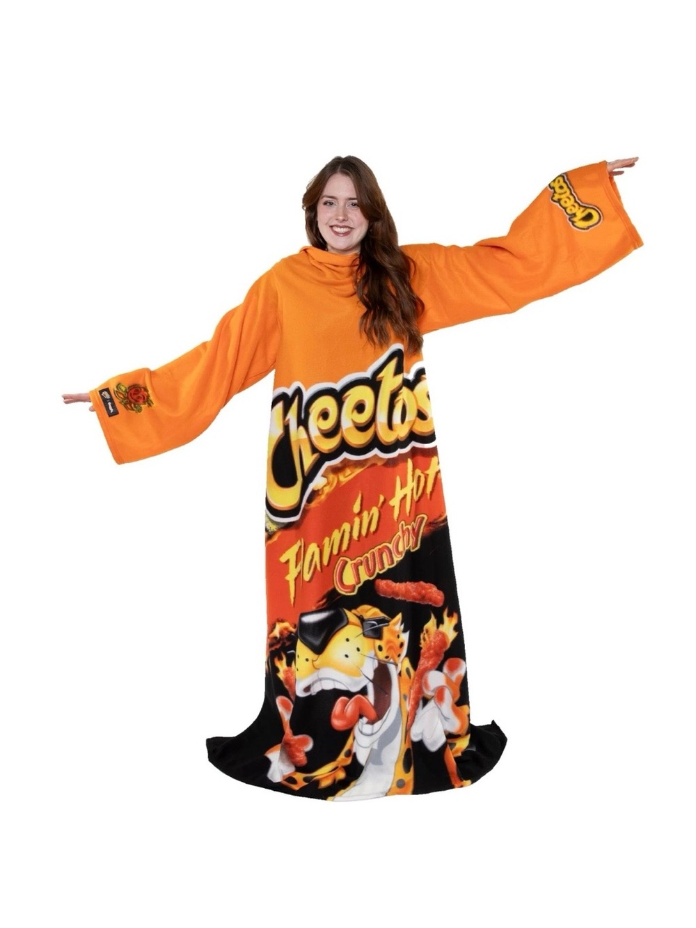 Flamin' Hot Cheetos’ Orange Cozy Blanket Robe